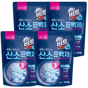 비트 O2 산소계 뉴 살균표백제 과탄산소다 1.5kg 4개