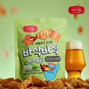 [어가찬] MD추천 광천김 바삭바삭 어포튀각 어포튀김 청양마요 100g 3+1봉