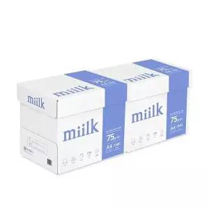 [밀크] A4 복사지 A4용지 인쇄 복사용지 75g 5000매(2500매x2박스)  SAMU(D)