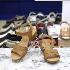[허시파피]여성 4cm 초경량 데일리 투톤 컴포트 스트랩 샌들 3FK027
