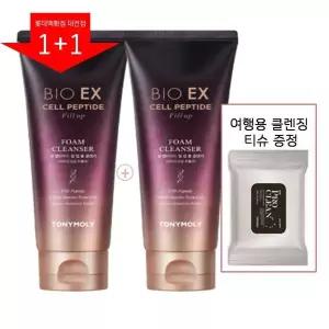 [롯데백화점]토니모리 (1+1) 바이오 이엑스 셀 펩타이드 필업 폼클렌저 (클렌징티슈 증정)