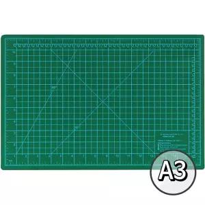 커팅매트 A3(450x300) 데스크 방안 컷팅 매트 고무판 녹색 책상 깔판 불투명