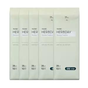 허브데이 생리대 대형5팩 _50p