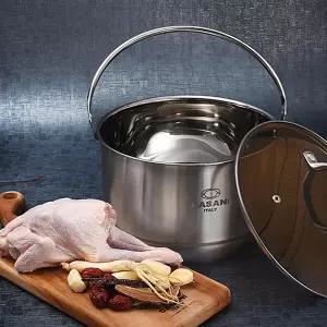 까사니 스텐 들통 찜기 찜솥 곰솥냄비 24cm