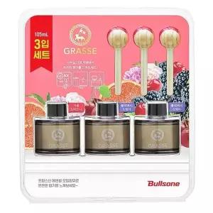 불스원 그라스 차량용 디퓨저 105ml 3개 세트 1
