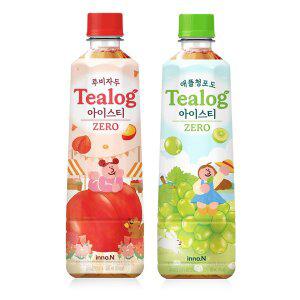 티로그 아이스티500ml 제로칼로리) 루비자두 12개 + 애플청포도 12개 / 음료수