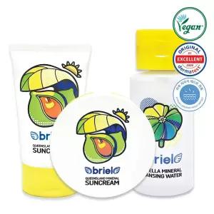*브리엘  퀸즈랜드 썬크림 70ml+퀸즈랜드 썬팩트 15g+병풀 클렌징워터 250ml