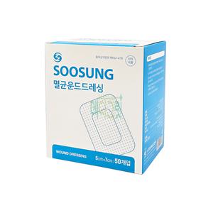 수성 멸균 운드 드레싱 5cm x 7cm 50개입 / 개별포장 슈퍼포아 의약외품 Sterile Wound Dressing 5x7