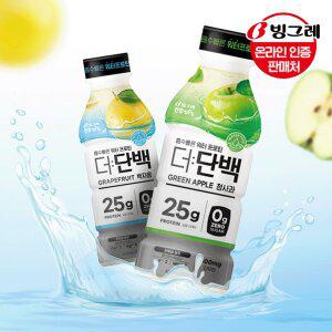 [빙그레] 더단백 워터프로틴 백자몽/청사과 2종 400mlx10펫 /단백질음료/프로틴음료