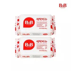[비앤비]아기 신생아 세탁비누 아카시아향 200g X2개