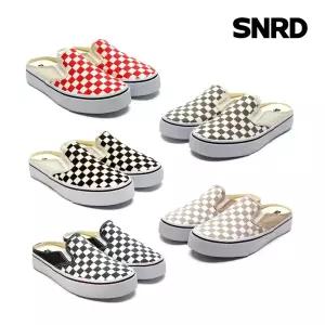남녀공용 뮬 체크슬립온 신발 슬리퍼 단화 SN628