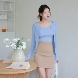 르포엠 [최초가 109 900원]쥬네브 골지 니트 앙상블 2종세트