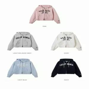 WHOAU 여성 시그니처 패치 집업 Patch Crop Hood Zipup WHMZF1111FSG