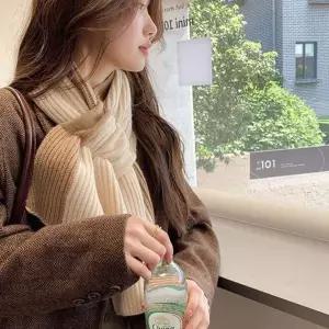 여성 예쁜 니트 스카프 롱 가방끈 미니
