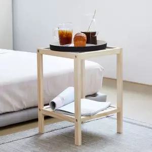 보루네오원목DIY 다용도 장식장 2단 OT048