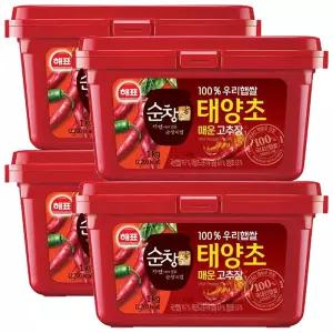 사조 해표 순창궁 우리햅쌀 태양초 매운 고추장 1kg x 4개 / 장류