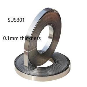 0.1mm 두께 301 스테인리스 스틸 스프링 플레이트 SUS301 스프링 리프 SS301 스테인리스 스틸 밴드 스테인