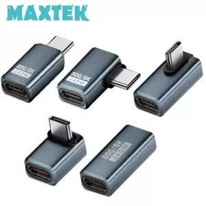 무배 맥스텍 MT864 USB4.0 C타입 연장 젠더 좌우 꺽임형 Type-C UHD 8K 80Gbps PD 240W