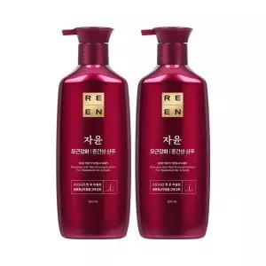 LG생활건강 리엔 자윤 모근강화 중건성 샴푸 500ml×2개 수분충전