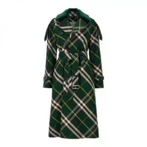 버버리 BURBERRY Long Checkered Gabbardine Trench Coat 8082165) 롱 체크 개버딘 트렌치코트)