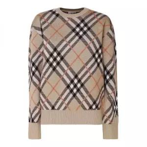 버버리 BURBERRY Check Wool Blend Sweater 8093486) 체크 울 블렌드 스웨터)
