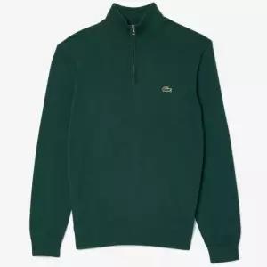 라코스테 LACOSTE Classic Fit Zip Sweater AH1980-YZP) 하프 집업 니트)