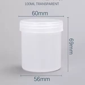 100ml 10개 플라스틱 용기 속캡 없음 병 통 반 투명 소분/유치원/학습/초등학교/중학교/고등학교/사무용/회