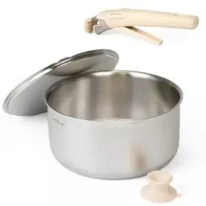 키친아트 무연마제 인덕션 통5중 스텐316 손잡이 탈착식 냄비 18cm 손잡이별매