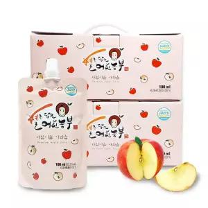 [아침이슬농원] 사과즙 사과만 통째로 착즙 100% 간편 파우치 60포