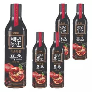 샘표 석류 흑초 백년동안 현미발효 흑초 산수유 석류 900ml 5개