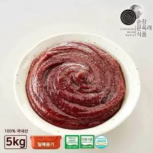 [순창 문옥례 식품]전통 찹쌀 고추장 5kg 밀폐용기 100%국내산