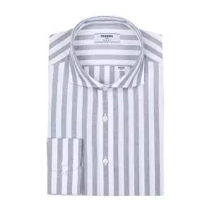 레노마셔츠 S/S 린넨혼방 런닝 스트라이프 슬림핏 RNSSL0-132-BU