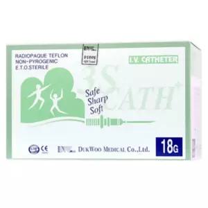 덕우 IV카테타 멸균 CATHETER INCH 50개/팩 1-1/4 18G IV