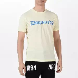 디스퀘어드2 MUST IT_디스퀘어드 로고 프린트 티셔츠 옐로우 S71GD0509 S22507 169