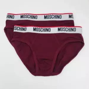 모스키노 MUST IT_MOSCHINO 언더웨어 삼각팬티 2장세트 버건디 코튼 남성팬티