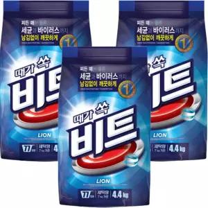 비트 때가쏙 가루세제 일반용 리필 4.4kg 3개