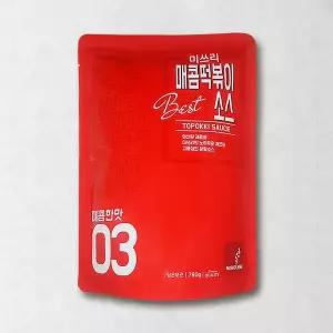 [미쓰리] 떡볶이소스 3단계 매콤한맛 780g 대용량 업소용 양념