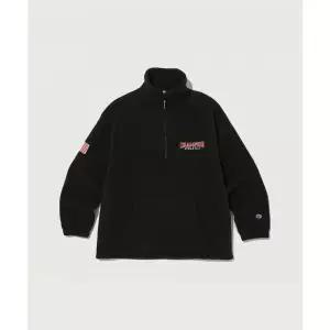 챔피온 CHAMPION 플리스 하프 집업 티셔츠 Black 943360