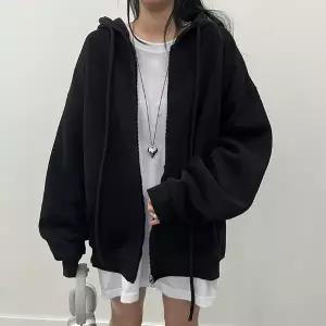 통통끈 무지 오버핏 후드집업 3컬러