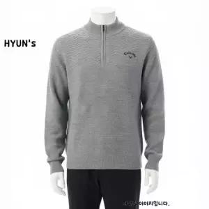 캘러웨이 MUST IT_ 하프집업 니트 그레이