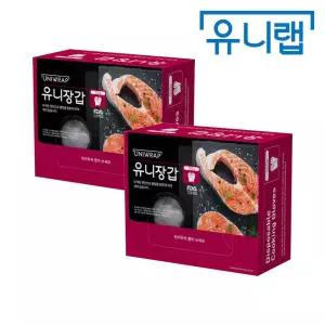 테이팩스 유니랩 일회용 위생 비닐 유니장갑 500매 X 2개