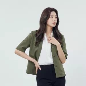 [PAT 여성] 스트레이트 핏 홑겹 반팔 자켓_1I41203