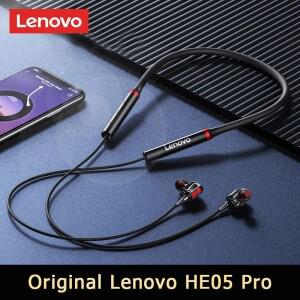 Lenovo HE05 Pro TWS 무선 이어폰 Bluetooth 5.0 스포츠 소음 차단 넥밴드 헤드폰 방수 마이크