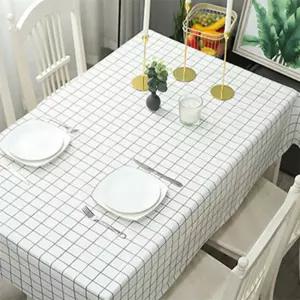 스텔라픽스 가정용 방수 식탁보 137X90CM (화이트/격자무늬) 5개입 식탁패드
