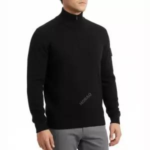 CP컴퍼니 Merino Wool Polo Knit Sweater 17CLKN012A 005528A 999) 메리노 울 폴로 니트 스웨터)