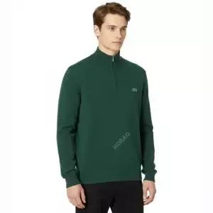라코스테 MUST IT_ Classic Fit Zip Sweater AH1980-YZP) 하프 집업 니트)