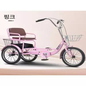 성인용 세발 자전거 삼발이 어르신 장바구니 16인치