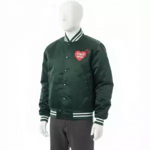 MUST IT_휴먼메이드 25FW 나일론 스타디움 바시티 자켓 그린 HM30JK038