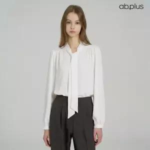 [ab.plus] 모던 넥 타이드 디테일 블라우스 (LSA5MB35A)