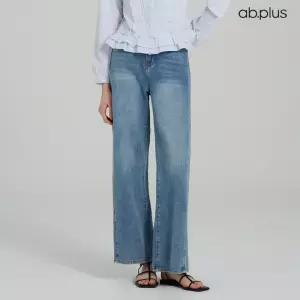 [ab.plus] 사이드 절개 와이드 데님 팬츠-롱버전 (LSA5MP41A)
